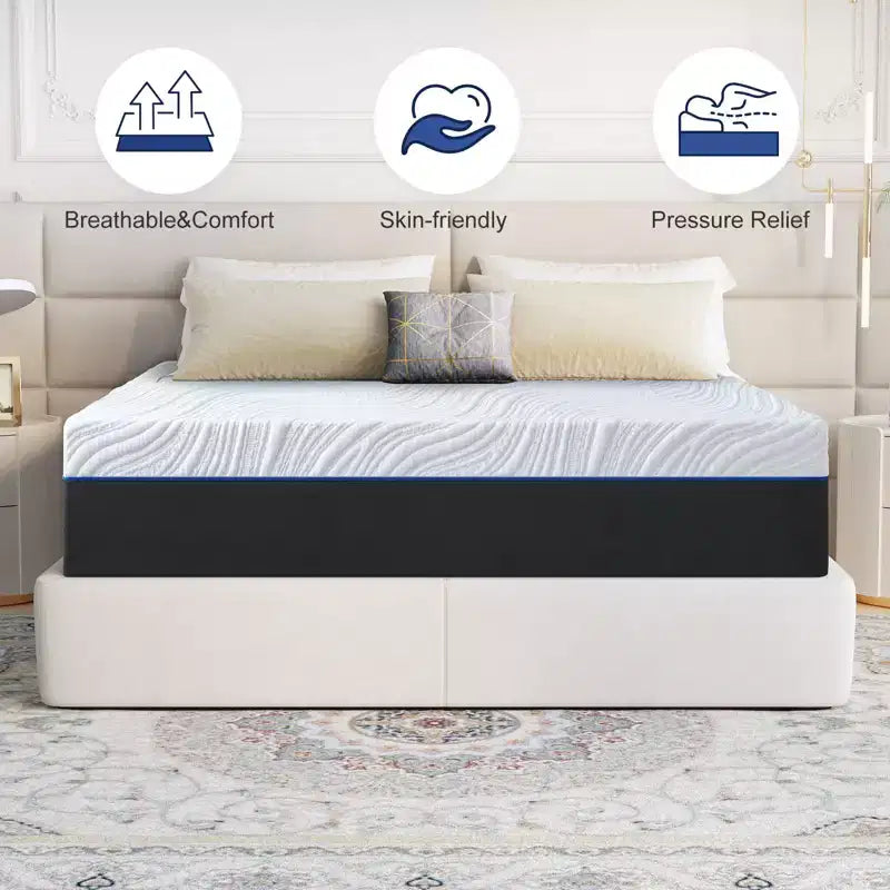 Matelas en mousse à mémoire de forme et gel de 10 pouces