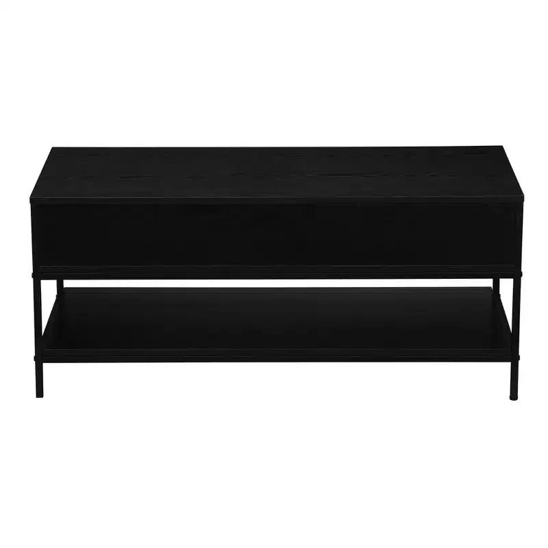 Table basse rectangulaire Bungalow avec étagère de rangement et 2 tiroirs
