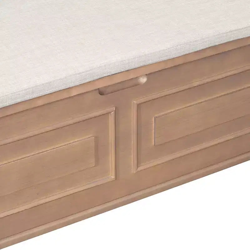 Banc de rangement multifonctionnel de style rustique pour entrée avec espace de rangement caché et charnière de sécurité