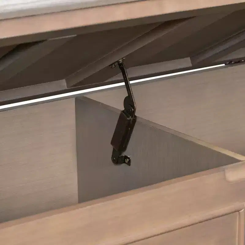 Banc de rangement multifonctionnel de style rustique pour entrée avec espace de rangement caché et charnière de sécurité