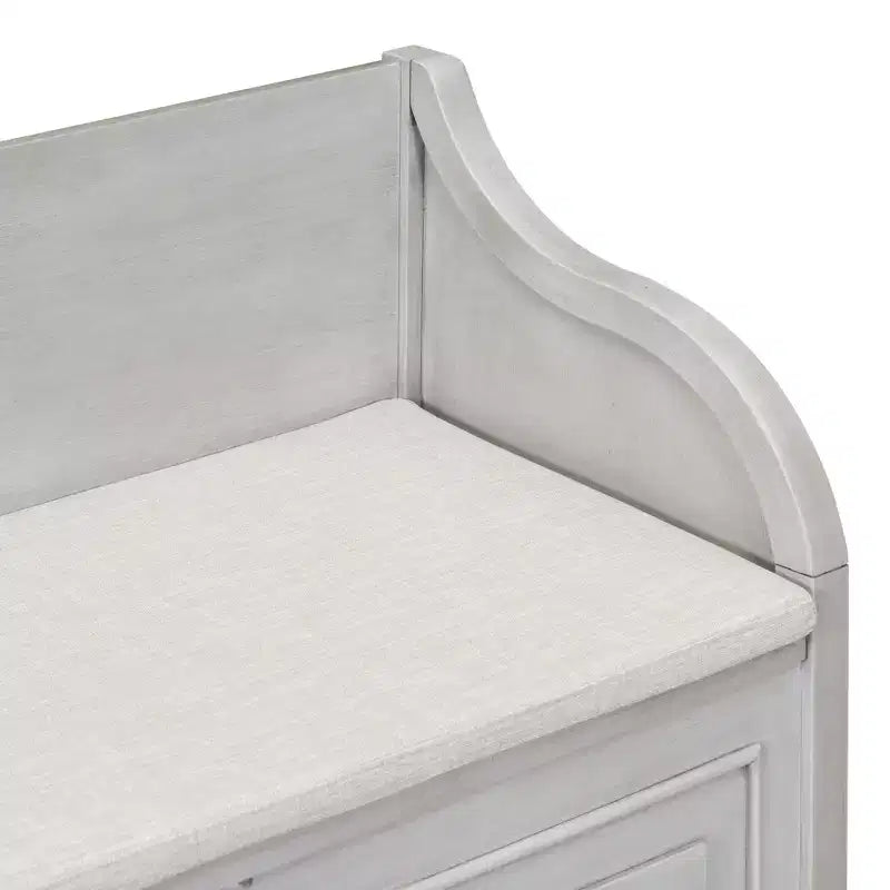 Banc de rangement multifonctionnel de style rustique pour entrée avec espace de rangement caché et charnière de sécurité
