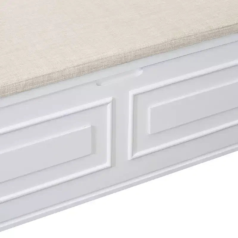 Banc de rangement multifonctionnel de style rustique pour entrée avec espace de rangement caché et charnière de sécurité