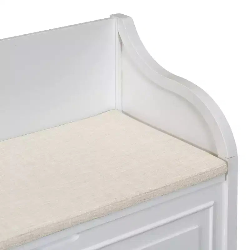 Banc de rangement multifonctionnel de style rustique pour entrée avec espace de rangement caché et charnière de sécurité