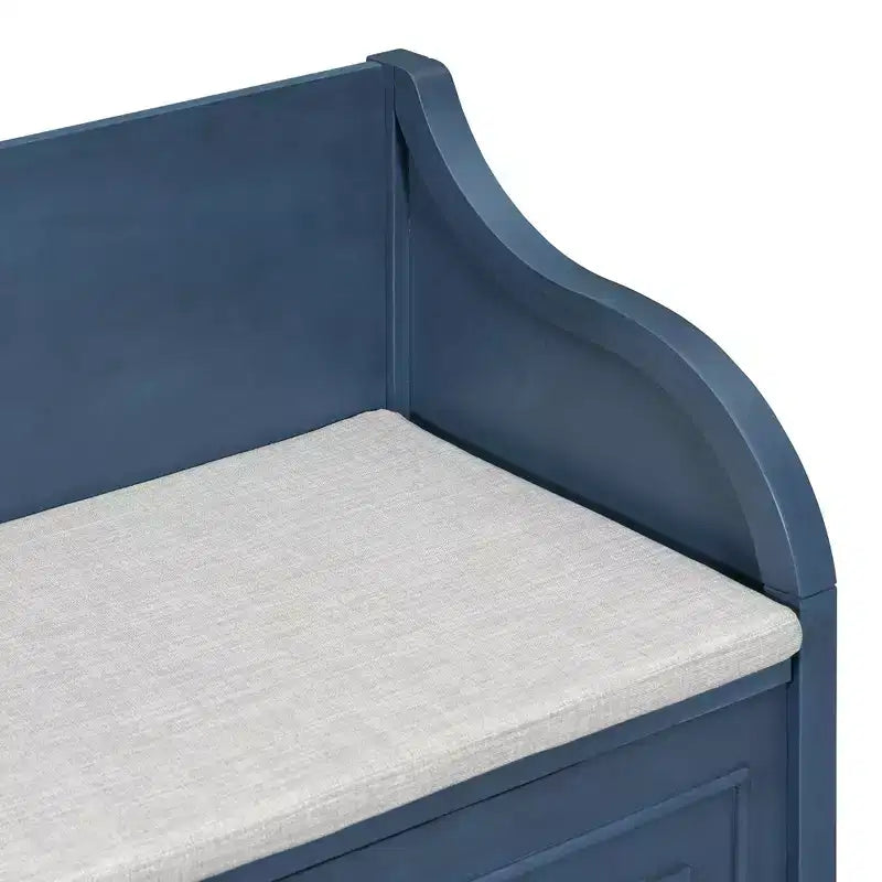 Banc de rangement multifonctionnel de style rustique pour entrée avec espace de rangement caché et charnière de sécurité