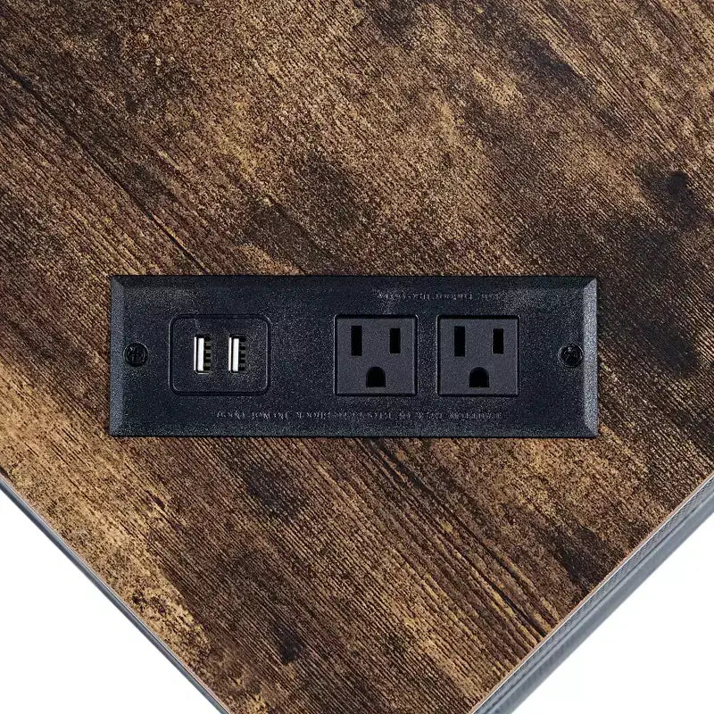 Étagère d'angle haute de 63 po à 6 niveaux, organisateur de meuble sur pied avec éclairage DEL et station de recharge, petit espace, brun/gris/doré