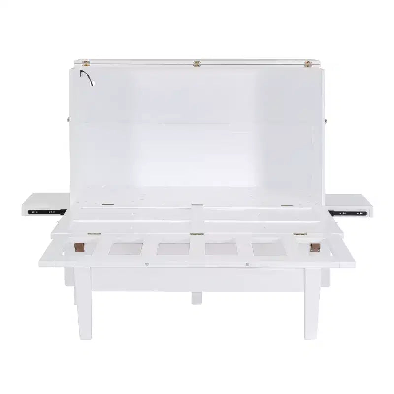 Lit escamotable avec port USB et étagères amovibles