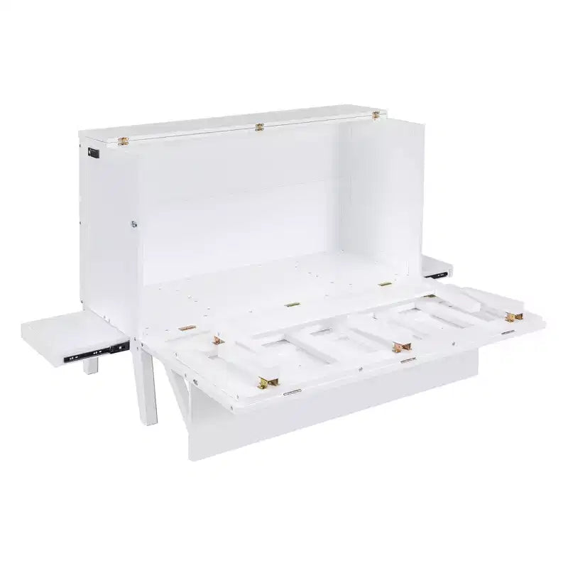 Lit escamotable avec port USB et étagères amovibles