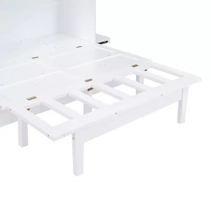 Lit escamotable avec port USB et étagères amovibles