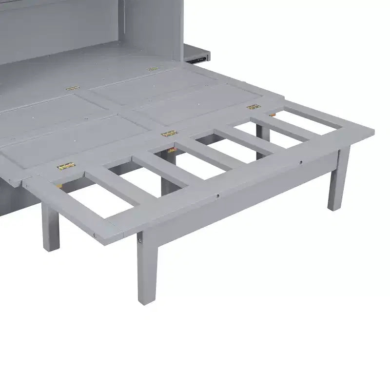 Lit escamotable avec port USB et étagères amovibles
