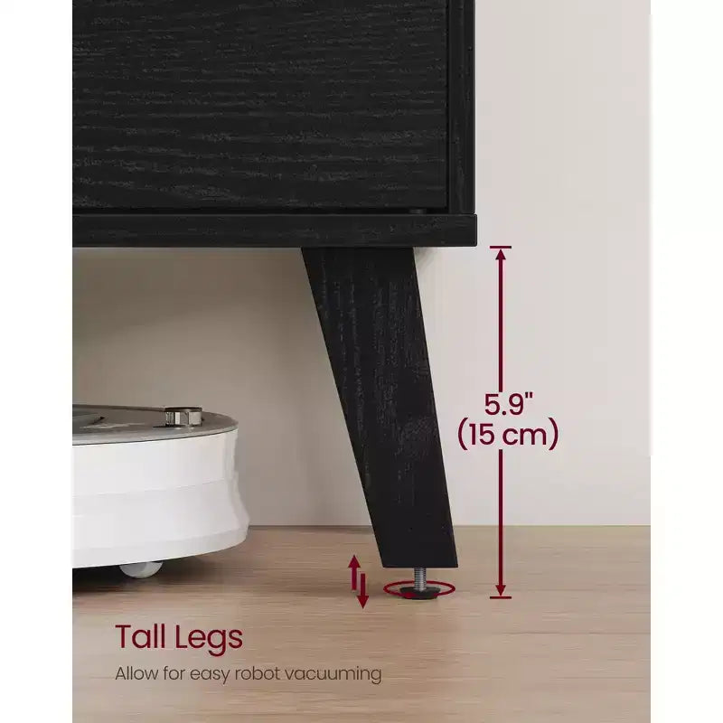 Meuble TV pour téléviseurs de 65 pouces, meuble de divertissement avec étagère réglable, console média de 58 pouces de long, pour salon, chambre à coucher