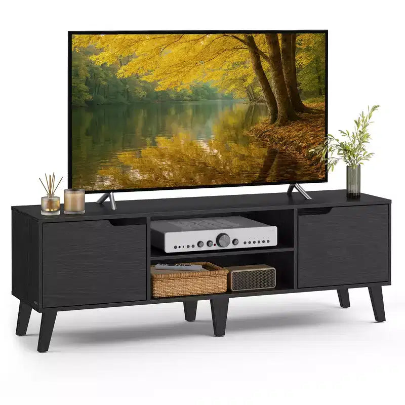 VASAGLE TV Stand for 65-Inch TVs,Entertainment Center with Adjustable Shelf,58-Inch Long Media Console Table,for Living Room, Bedroom