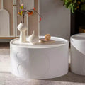 GDFStudio Luo Modern Wooden Handcrafted Round Side Table