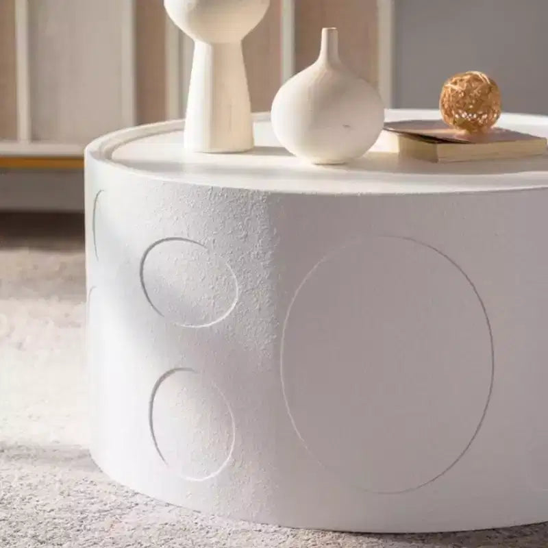 Table d'appoint ronde Luo moderne en bois fabriquée à la main