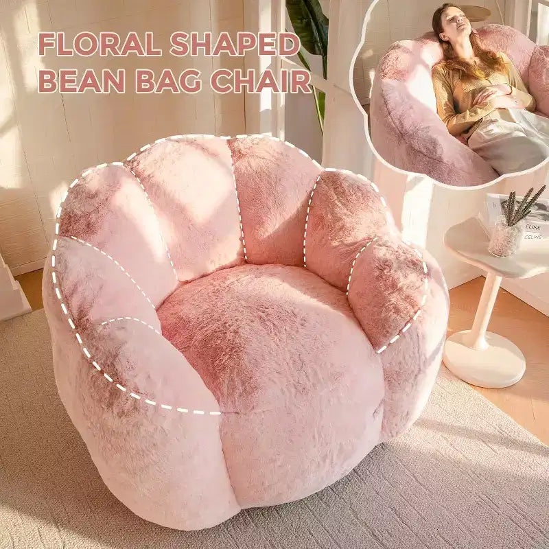 Bean Bag Chair for Adult bean bag sofa with pull ring can be easily moved without installation Suitable for various environments