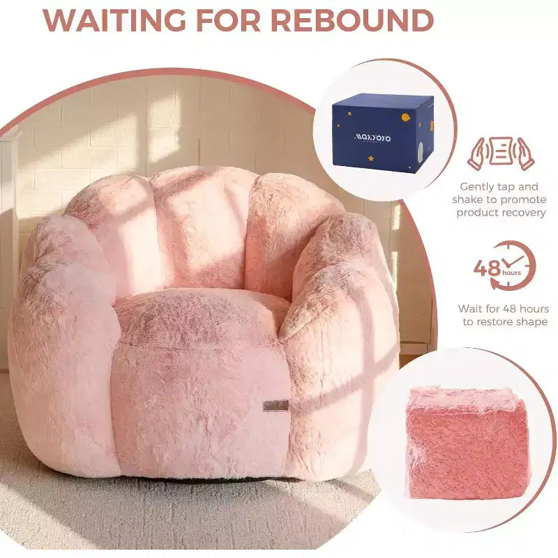 Pouf pour adulte – canapé poire avec anneau de traction facile à déplacer sans installation, convient à divers environnements.