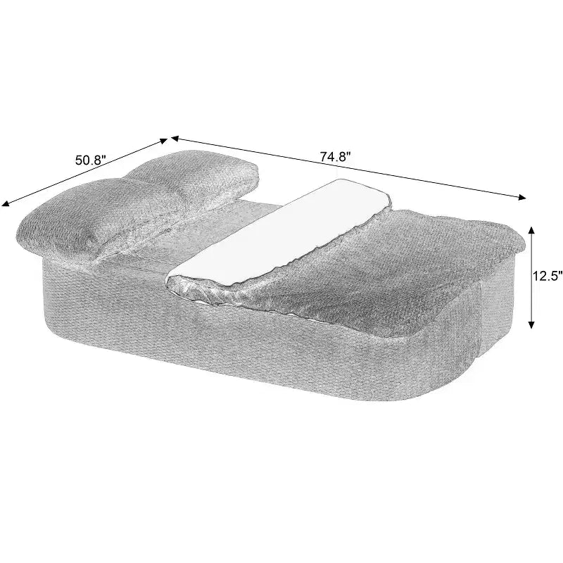 Canapé-lit convertible 74,8, canapé pliant 2 en 1 avec coussin et couverture, canapé-lit pour salon, chambre et appartement, aucun assemblage requis