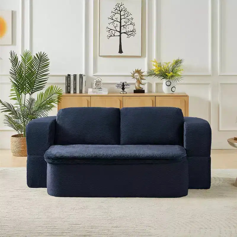 TUYOHW 74.8 Convertible Sofa Bed,2-in-1 Folding Couch with Cushion Blanket,Sleeper Sofa Bed for Living Room Bedroom Apartment,No Assembly