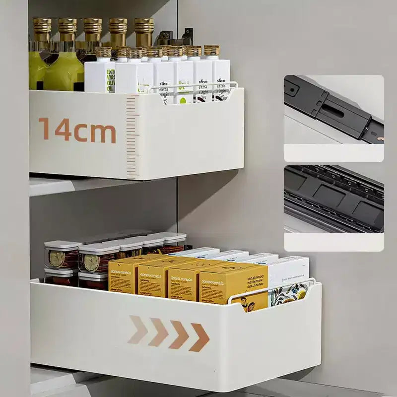 Étagère coulissante pour cuisine, largeur 30 cm, rangement multifonctionnel, pour tiroir/sous-évier,