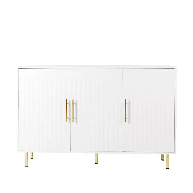 Buffet à 3 portes, 140 cm, meuble de rangement moderne multifonctionnel pour salle à manger et entrée