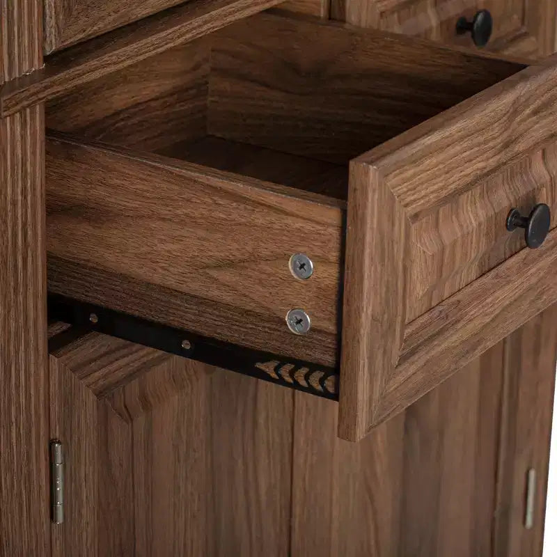 Meuble de cuisine de 180 cm avec organisateurs coulissants, 6 étagères de porte et tiroirs