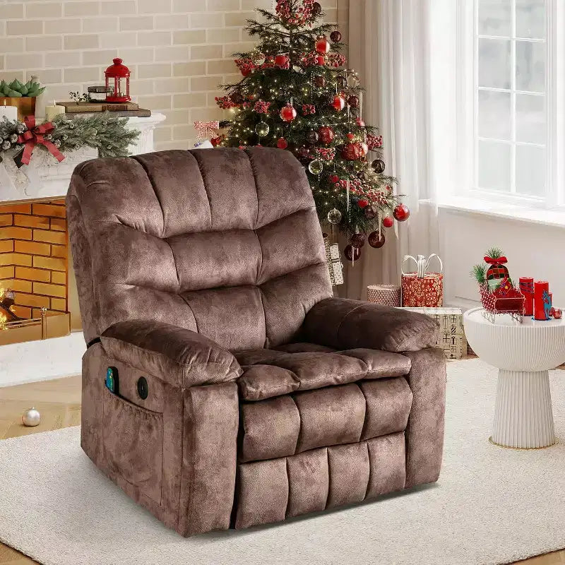 Fauteuil inclinable releveur électrique avec massage et chaleur pour personnes âgées, robuste, sûr, siège plus large