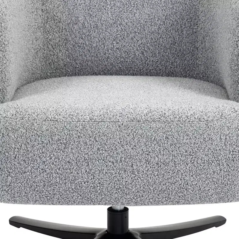 Fauteuil câlin moderne avec accoudoir et dossier incurvés, chaise pivotante rembourrée avec pieds en acier, fauteuil de loisirs pour salon, chambre à coucher