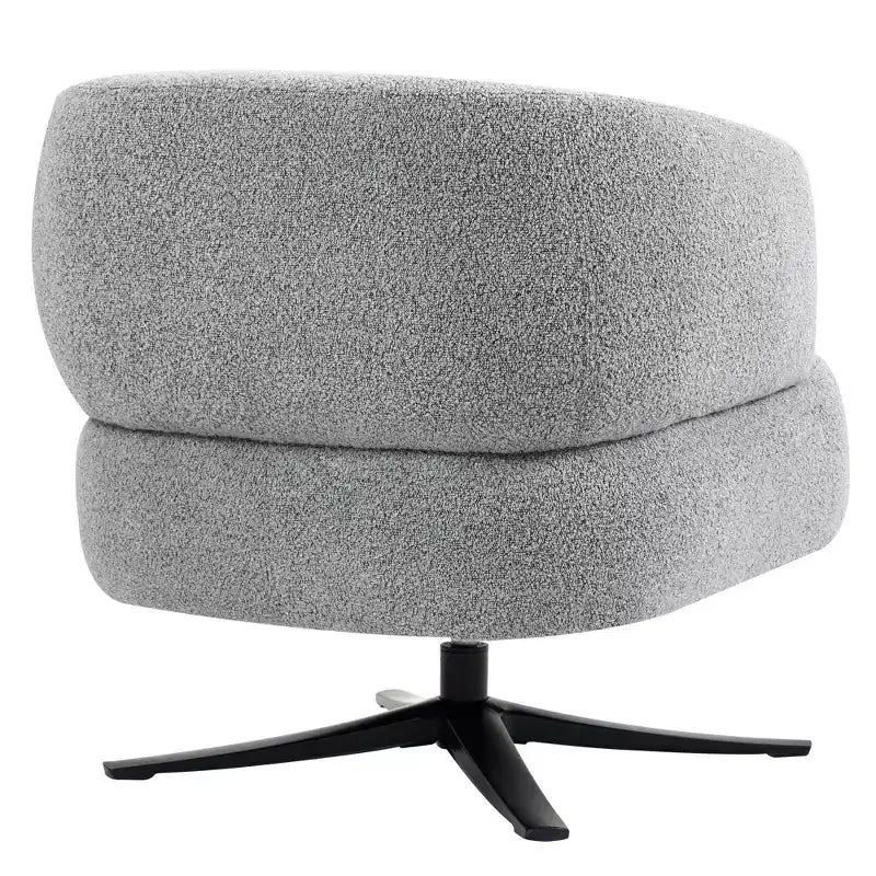 Fauteuil câlin moderne avec accoudoir et dossier incurvés, chaise pivotante rembourrée avec pieds en acier, fauteuil de loisirs pour salon, chambre à coucher