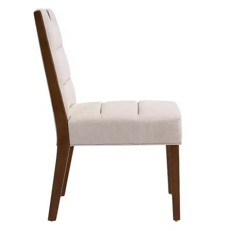 Chaises de salle à manger sans accoudoirs rembourrées en bois d'hévéa Sungjin Modern (Lot de 2)