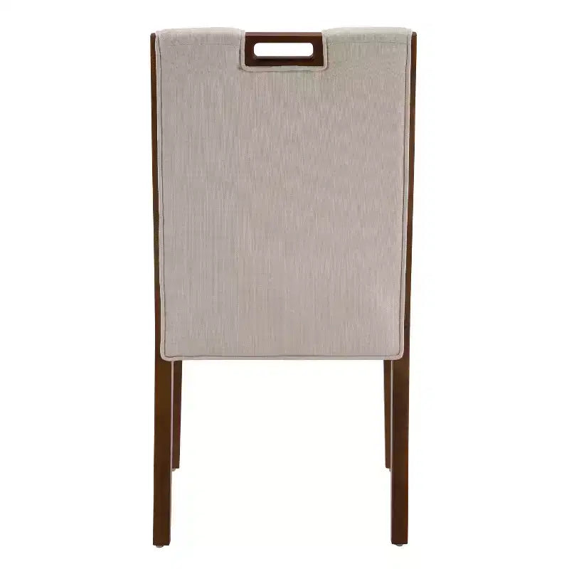 Chaises de salle à manger sans accoudoirs rembourrées en bois d'hévéa Sungjin Modern (Lot de 2)