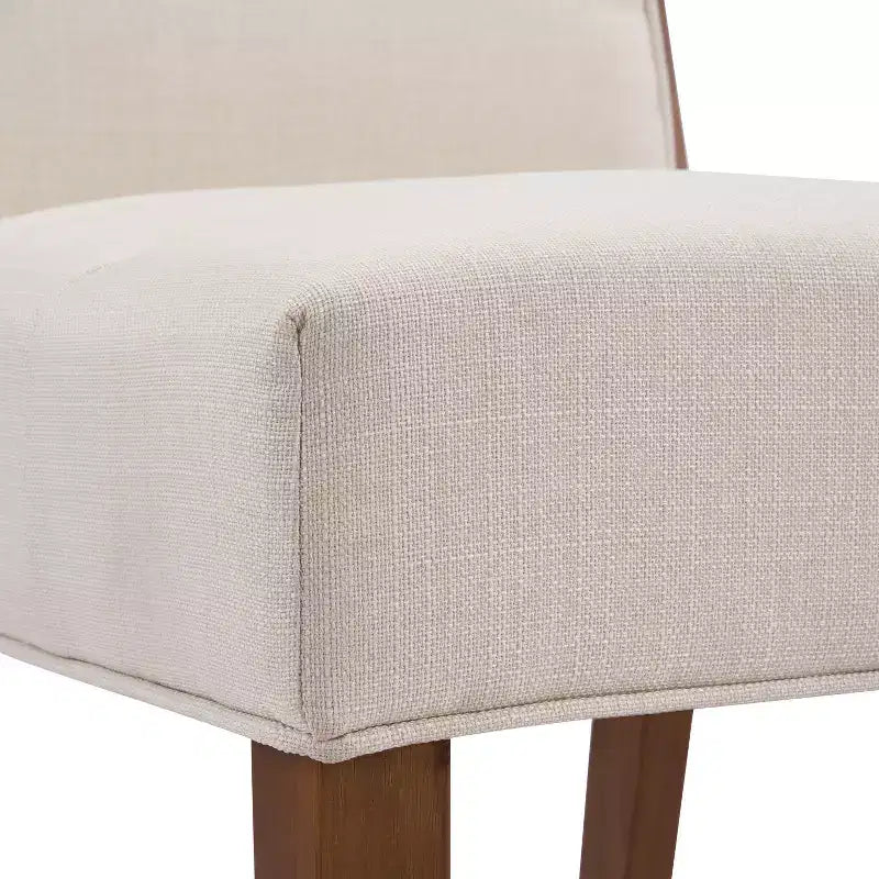 Chaises de salle à manger sans accoudoirs rembourrées en bois d'hévéa Sungjin Modern (Lot de 2)