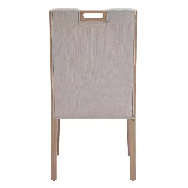 Chaises de salle à manger sans accoudoirs rembourrées en bois d'hévéa Sungjin Modern (Lot de 2)
