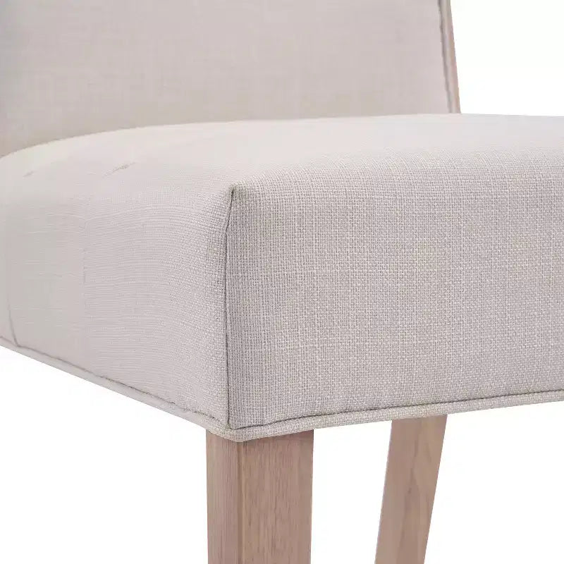 Chaises de salle à manger sans accoudoirs rembourrées en bois d'hévéa Sungjin Modern (Lot de 2)